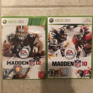 XBOX 360 BUNDLE , MADDEN 10 AND MADEN 12.